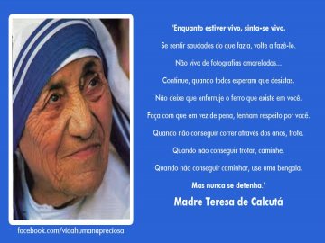 A Palavra é De Madre Teresa De Calcutá Portal Luz Da Serra